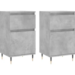 vidaXL Sideboards>Byråer 2 st betonggrå 40x35x70 cm konstruerat trä