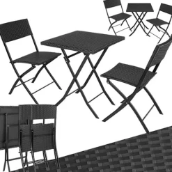 tectake Balkongmöbler>Cafegrupp Trevi i konstrotting