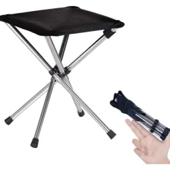 Pallar>Campingpall, Liten Fällstol, 35 cm Lättvikts Fällpall Kompakt Ryggsäckspall med Bärväska