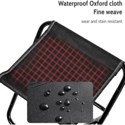 Pallar>Campingstol - Fällstol - Campingstol - Fiskestol - Lätt utomhussittplats - Öppning: 26 x 23 x 24 cm - Svart