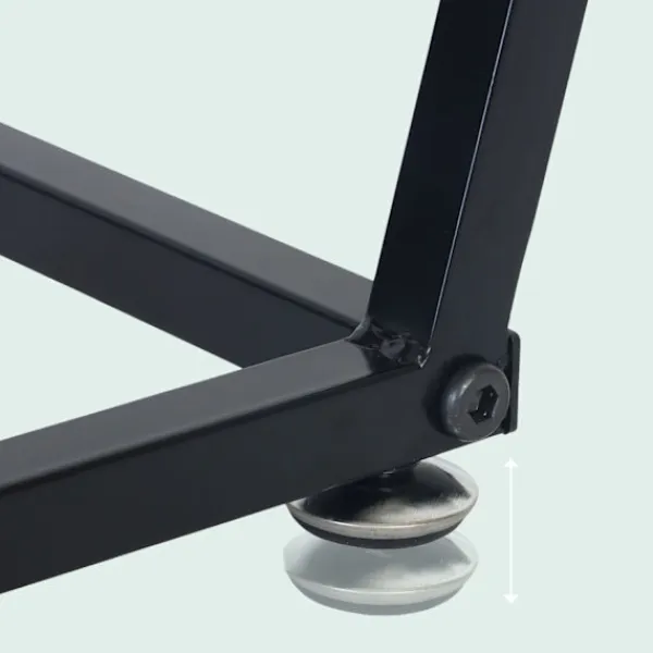 Northix Småbord>C-format sidobord, 2 nivåer, metallram