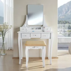 Sminkbord>Claire sminkbord med pall