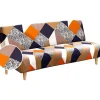 Soffor>Clic Clac Soffa Överdrag Soffa Överdrag Stretch Elastisk Soffa Överdrag Tryck (Orange Och Svart