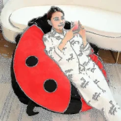 BraVärde Sittsäckar>Bärbara Insekts Plyschleksaker Nyckelpiga Fylld Kudde Rolig Fest Cosplay Docka Fylld Mjuk Plysch Sovkudde Barn Gåvor-lingling}