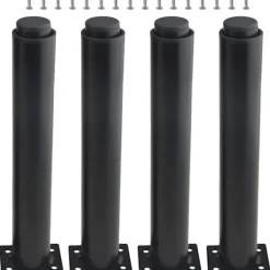 Sängar>(25-42cm, svart) Set med 4 robusta justerbara möbelben i metall för bord, sängar, soffor