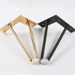 Matbord>10cm-40cm Bordsben i järn Skåpsfötter Hårnål Skrivbordsben Metall Möbelben 1 Styck 35cm