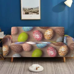 Soffor>Colorful Pattern Sofa Cover Super Strong Elastic Dust-proof Sofa Cover 1-Seater