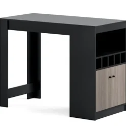 COSTWAY Köksö>Barhörn – Köksö med öppna fack, justerbar hylla för matsal 120 x 60 x 91,5 cm