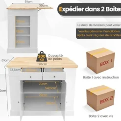COSTWAY Köksö><noscript><img width=