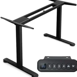 COSTWAY Kontorsmöbler>ELECTRIC STÅDBORD - 2 motorer - Justerbar i höjd (70-120 CM) och bredd (109-151 cm) Mindre än 50 dB