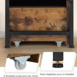 COSTWAY Sideboards>förvaringsbänk, PU vadderad kudde - 101 x 41 x 58 CM - förvaringslåda för sovrum, entré, vardagsrum brun