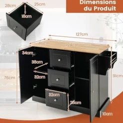 COSTWAY Köksö><noscript><img width=