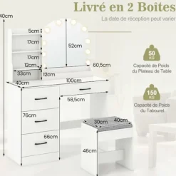 COSTWAY Sminkbord><noscript><img width=