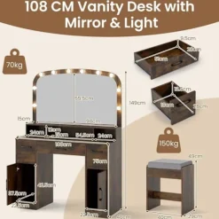 COSTWAY Sminkbord><noscript><img width=