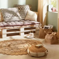 ATMOSPHERA CRÉATEUR D'INTÉRIEUR Sittpuffar>Coussin de sol "Rituality" D38cm - Atmosphera inredningsskapar -