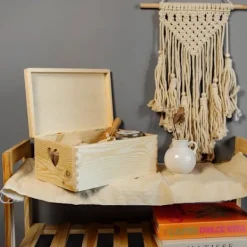 CREATIVE DECO Kistor & Koffertar>Träförvaringslåda 30x20x14cm - Träförvaringslåda - Köksförvaringslåda - Förvaringslåda med lock