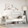 vidaXL Soffor>Dagbäddram Vit 80 x 200 cm Pulverlackerat stål