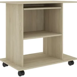 vidaXL Kontorsmöbler>Datorbord sonoma-ek 80x50x75 cm konstruerat trä