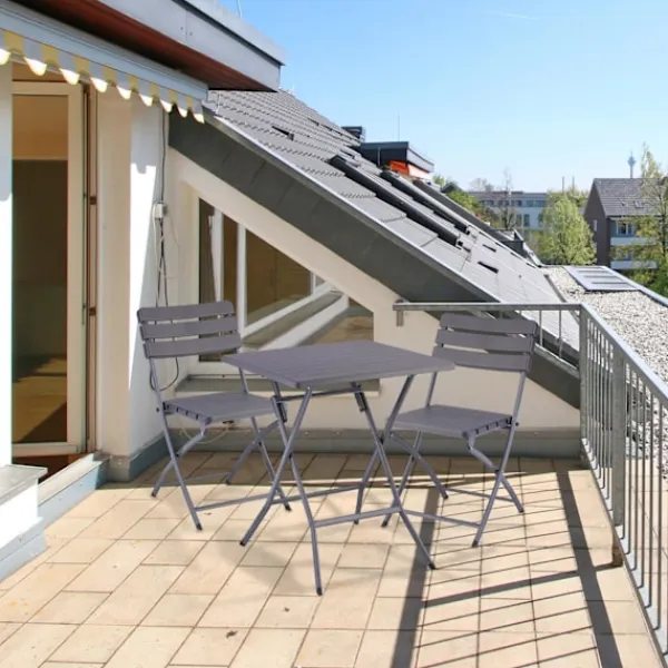 B2X Balkongmöbler>3-delad balkongmöbelset i trälook