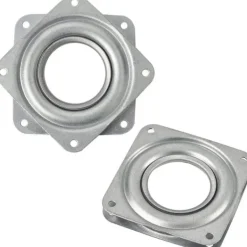 Superp Balkongmöbler>4-delad fyrkantig skivspelare, galvaniserad järnskivspelare för kontorsplanta, kök, matbord, TV-stol (silver)