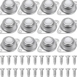 Pallar>12-delars set med kulöverföringshjul med nylon- och rostfria stålrullar för möbler och skjutbara vagnar