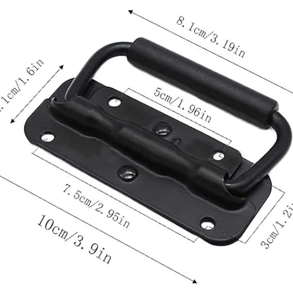 ATELA Kistor & Koffertar>4-delat case handtag, verktygslåda fjäderhandtag, dragfjäder fällbart handtag, hopfällbart handtag, fjäderlåda handtag, handtagsbyte för verktygslåda eller S | Fyndiq