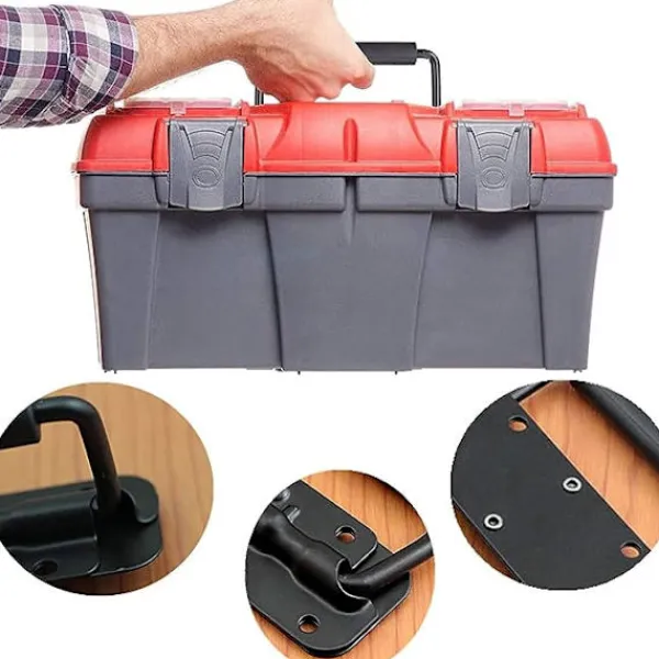 ATELA Kistor & Koffertar>4-delat case handtag, verktygslåda fjäderhandtag, dragfjäder fällbart handtag, hopfällbart handtag, fjäderlåda handtag, handtagsbyte för verktygslåda eller S | Fyndiq