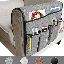Soffor>Denna förvaringsväska för soffans armstöd har 6 fack och kan användas för att förvara fjärrkontroller eller som en tidningsförvaringsväska på armstödet på en soffstol. | Fyndiq