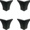 Köksö>DIY Köksmöbelben 100mm Kaffebord Skåp Säng Soffa Ben Stark Metall Skrivbordsstol Ben Svart Tyst Halksäker Set om 4