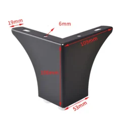 Köksö>DIY Köksmöbelben 100mm Kaffebord Skåp Säng Soffa Ben Stark Metall Skrivbordsstol Ben Svart Tyst Halksäker Set om 4