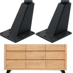 Byråer>/EA/Bordsben Möbel Ben Soffa - Lämplig för Skåp Soffbord TV och Andra Möbler Justerbar Höjd 4 Stycken 7*6.3*8 cm Stabil Hållbar Stark