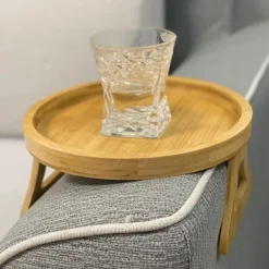 Småbord>/EA/Bricka för soffa, soffarmstödsorganisatör, träarmstöd för soffa
