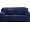 Soffor>Elastiskt sofföverdrag 2-sits sofföverdrag soffskydd möbelskydd med armstöd, marinblå