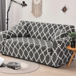 Soffor>Elastiskt sofföverdrag, stretch soffskydd (rottinggrå, 2-sits 145-185cm)