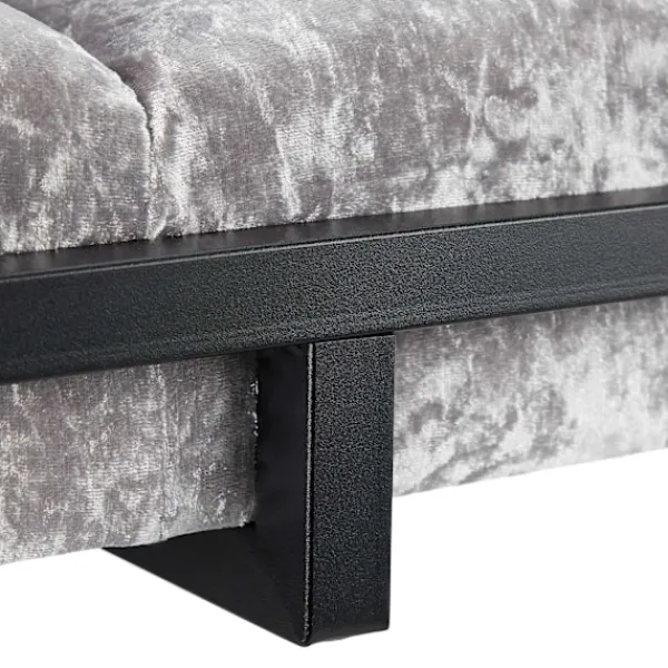 B2X Balkongmöbler>Elegant bänk med sammetsklädsel