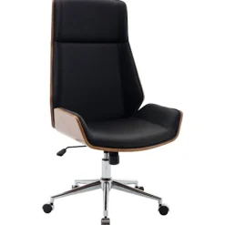 BellaFurn Kontorsmöbler>Elegant kontorsstol - Ergonomisk kontorsstol - faux läderklädsel, höjdjusterbar