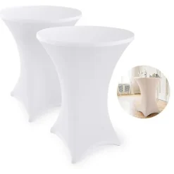 Småbord>Eleganta Antracit Stretchöverdrag Bar Bordsöverdrag för Bistrobord 80 2 Set