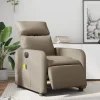 vidaXL Fåtöljer>Elektrisk massagefåtölj cappuccino konstläder