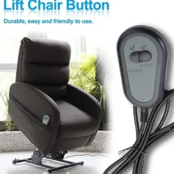 Fåtöljer>Elektrisk Recliner Fjärrkontroll Abs 2 Knappar Manuell Kontroll För Recliner Stol Soffa Elektrisk Lyftstol Säng Avkoppling Massagebord