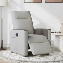 vidaXL Fåtöljer>Elektrisk reclinerfåtölj molngrå tyg