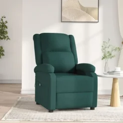 vidaXL Fåtöljer>Elektrisk reclinerfåtölj mörkgrön tyg