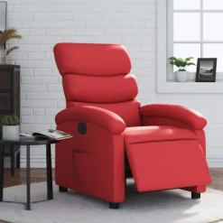 vidaXL Fåtöljer>Elektrisk reclinerfåtölj röd konstläder