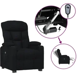 vidaXL Fåtöljer>Elektrisk reclinerfåtölj svart tyg