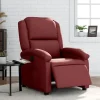 vidaXL Fåtöljer>Elektrisk reclinerfåtölj vinröd konstläder