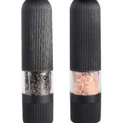 Matgrupper>Elektrisk salt- och pepparkvarn, automatisk enhandsmanövrering peppar- och saltkvarn med justerbar grovlek och batteridriven malning