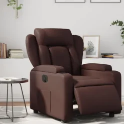 vidaXL Fåtöljer>Elektronisk reclinerfåtölj brun konstläder