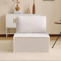 Soffor>Enkel soffa & sittpuff kombination: Flexibel sittlösning för vardagsrum, sovrum, gästrum eller barnrum