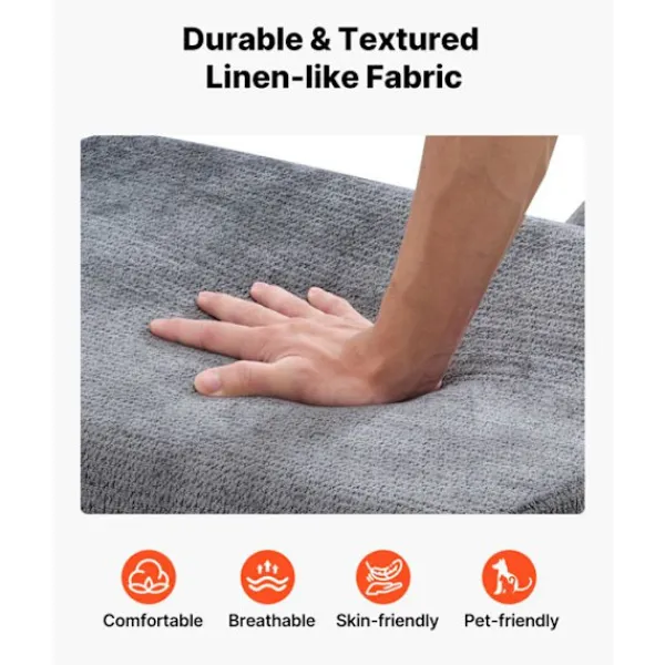 DUOKU Soffor>Ergonomisk Yogaklubbsoffa--Tillverkad av Böjd Skum för Massage, Stretching, Avkoppling-Grå