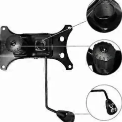 Kontorsmöbler>Ersättning lutningsmekanism för kraftig kontorsstol, 136 kg kapacitet