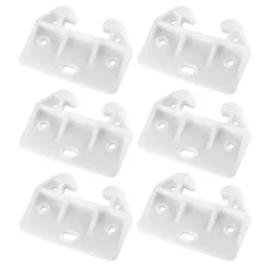 Skåp>Ersättningsdelar för byrålådor Enkel installation Enkla vita plastlådskenor 6 st